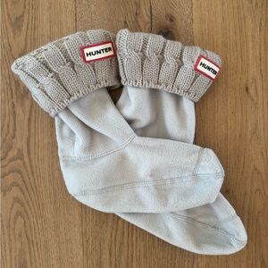 Hunter Grey Cable Knit Boot Socks